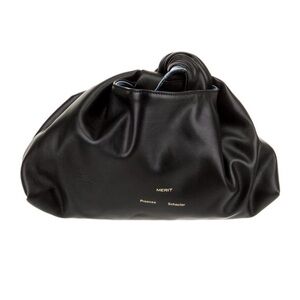Proenza Schouler x Merit Makeup collab Black Leather Clutch
